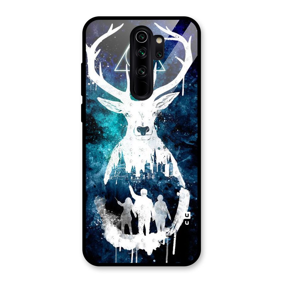 White Deer Glass Back Case for Redmi Note 8 Pro
