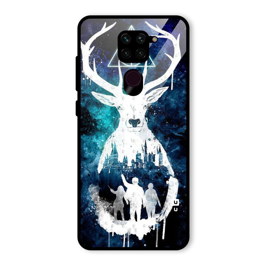 White Deer Glass Back Case for Redmi Note 9