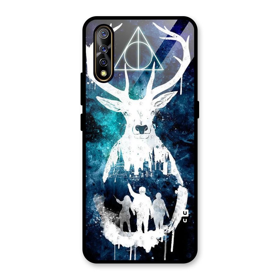 White Deer Glass Back Case for Vivo S1