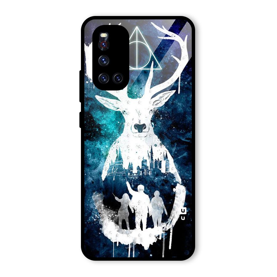 White Deer Glass Back Case for Vivo V19