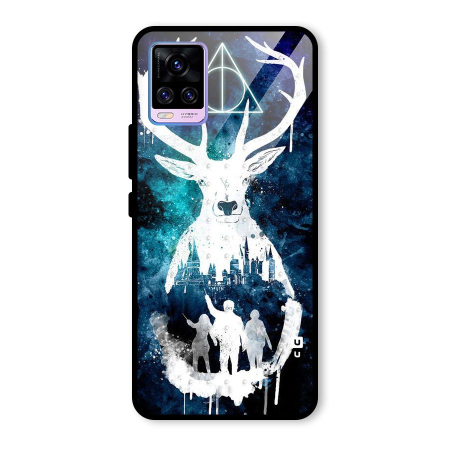 White Deer Glass Back Case for Vivo V20 Pro
