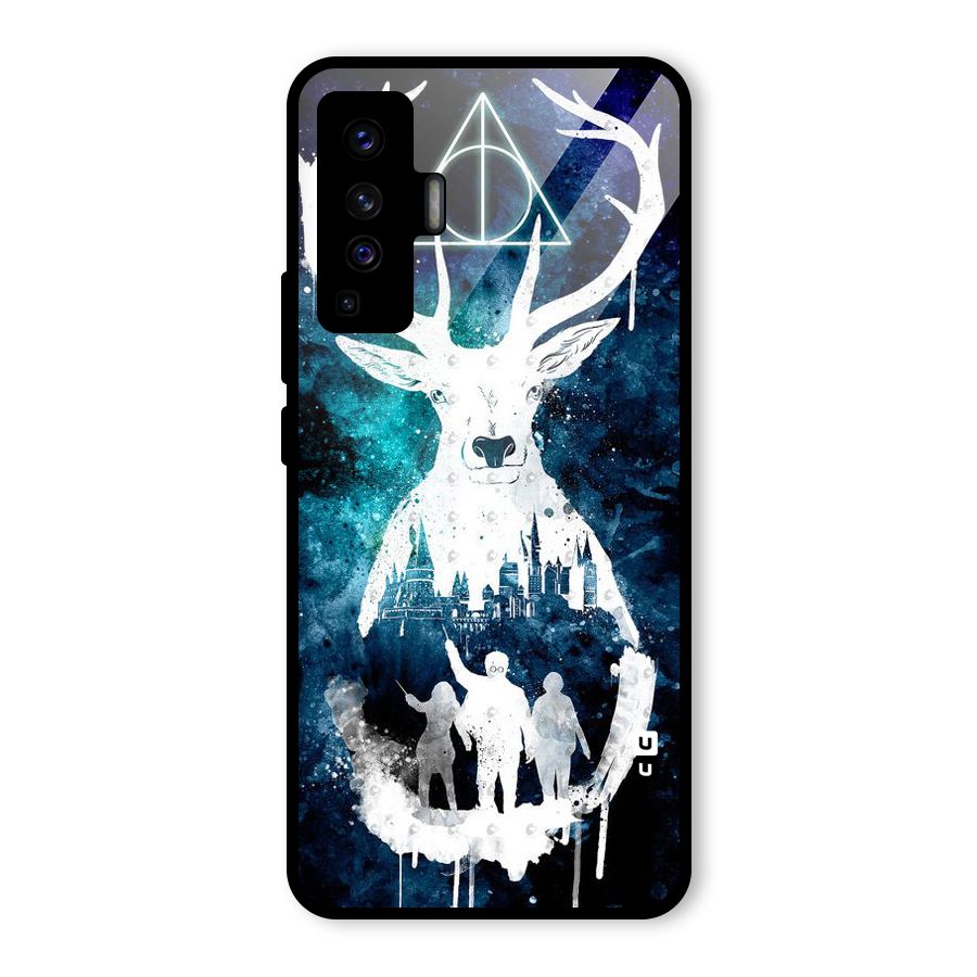 White Deer Glass Back Case for Vivo X50