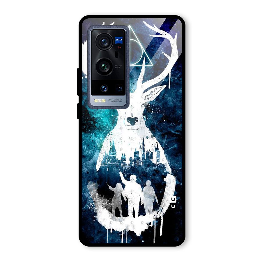 White Deer Glass Back Case for Vivo X60 Pro Plus