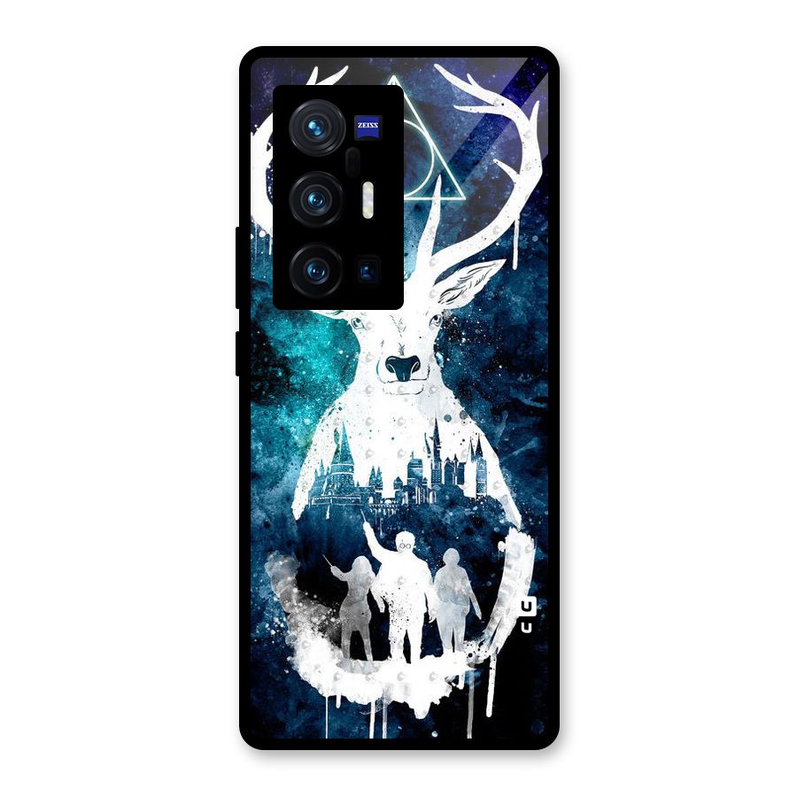 White Deer Glass Back Case for Vivo X70 Pro Plus
