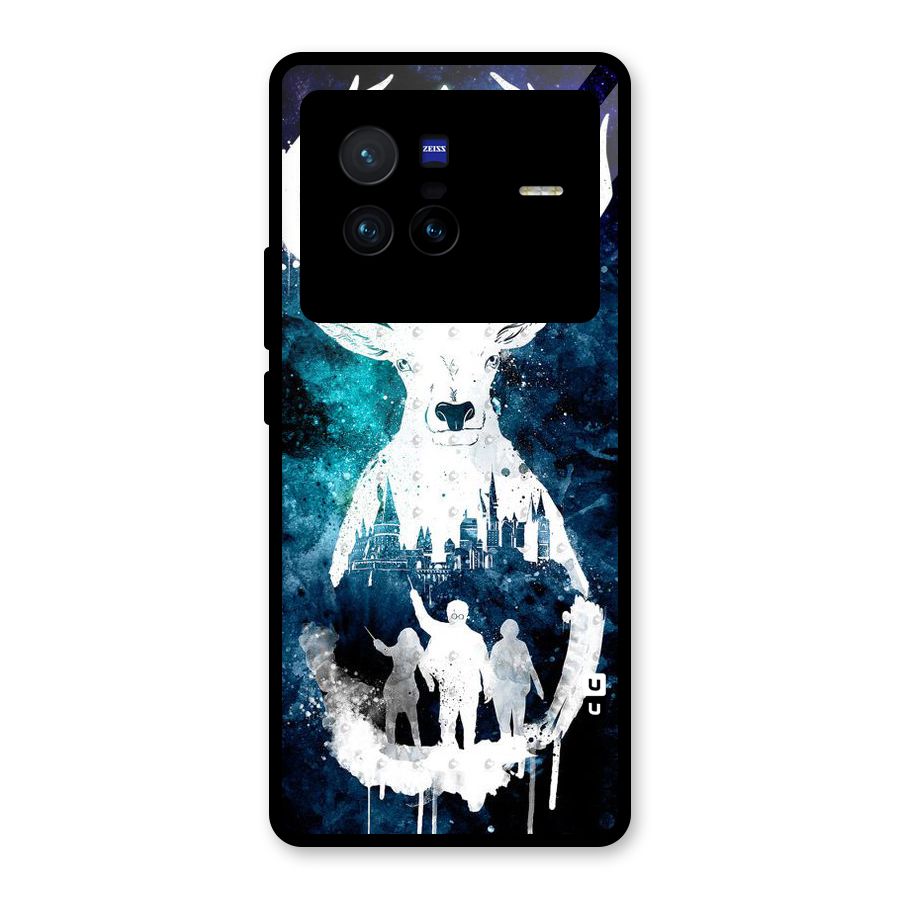 White Deer Glass Back Case for Vivo X80