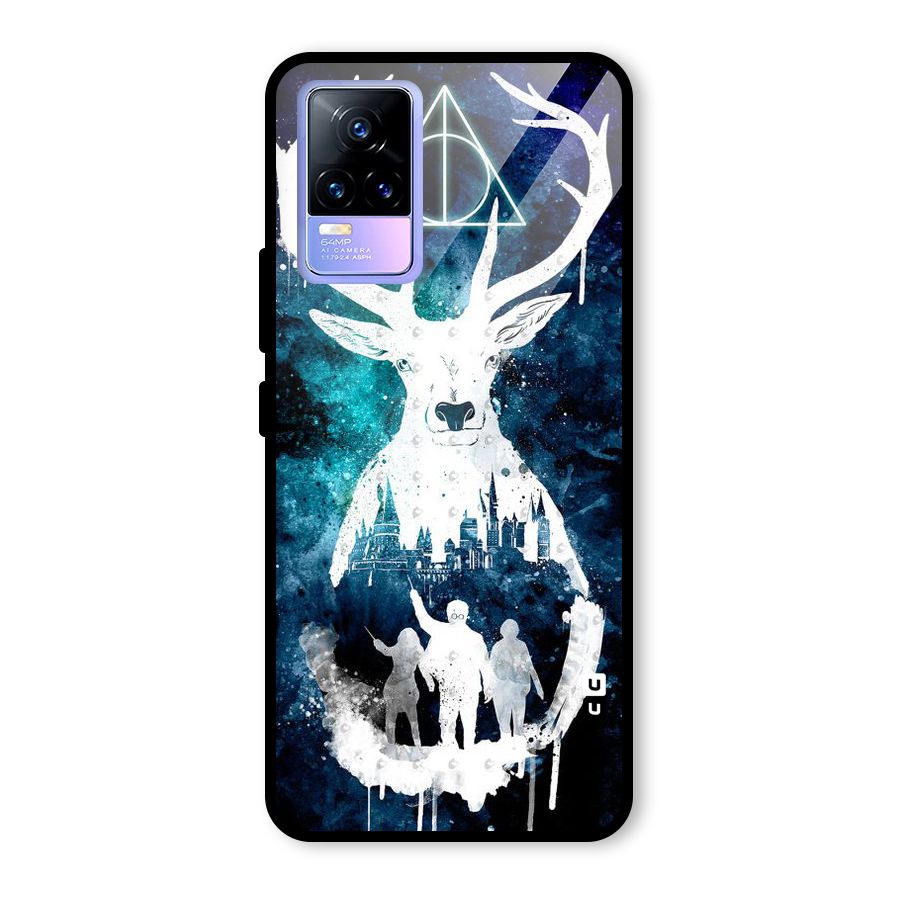White Deer Glass Back Case for Vivo Y73