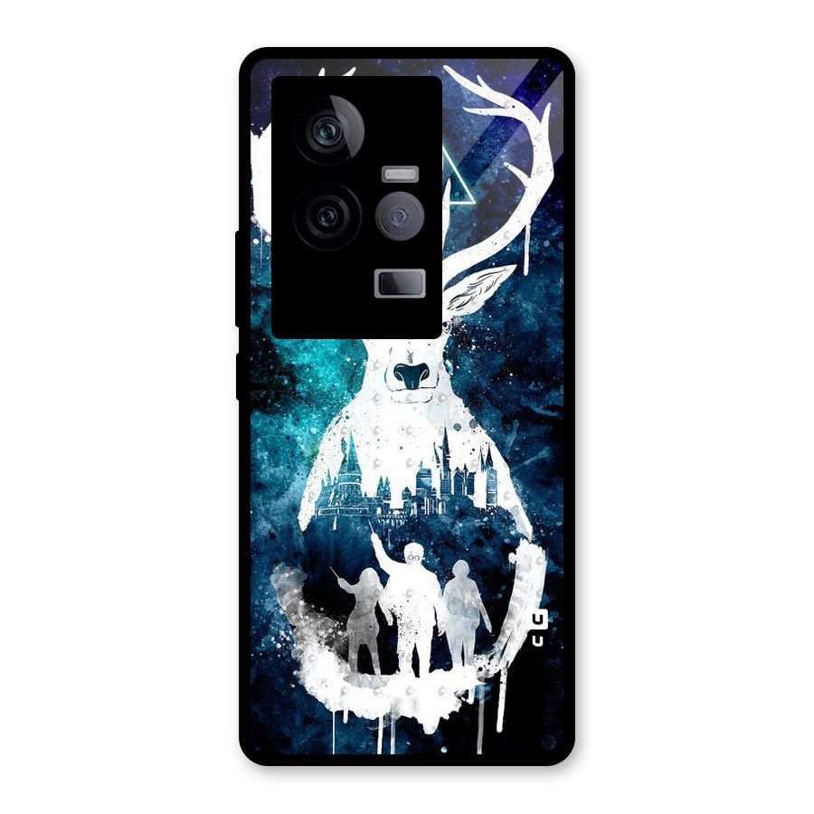 White Deer Glass Back Case for Vivo iQOO 11 5G