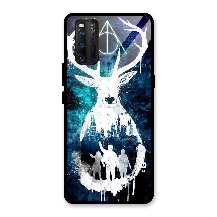 White Deer Glass Back Case for Vivo iQOO 3