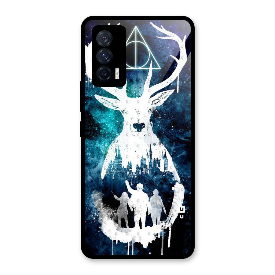 White Deer Glass Back Case for Vivo iQOO 7 5G