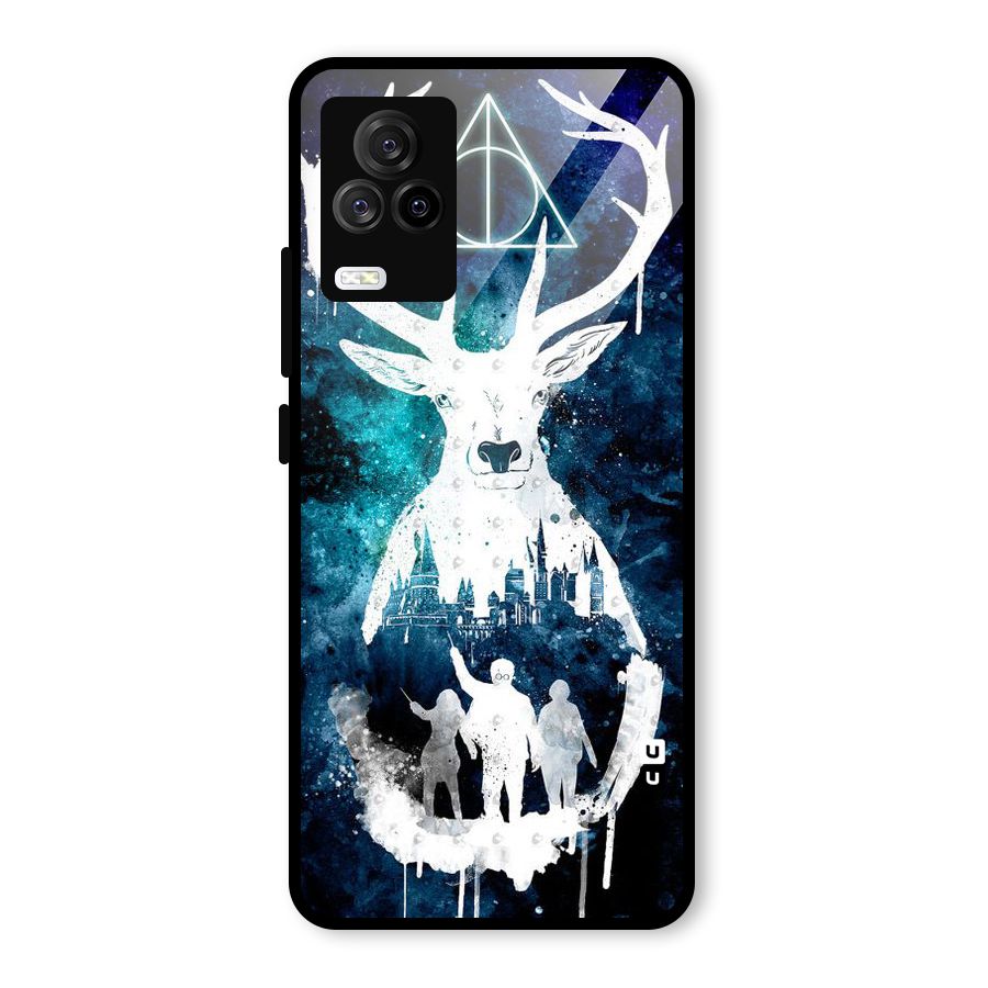White Deer Glass Back Case for Vivo iQOO 7 Legend 5G