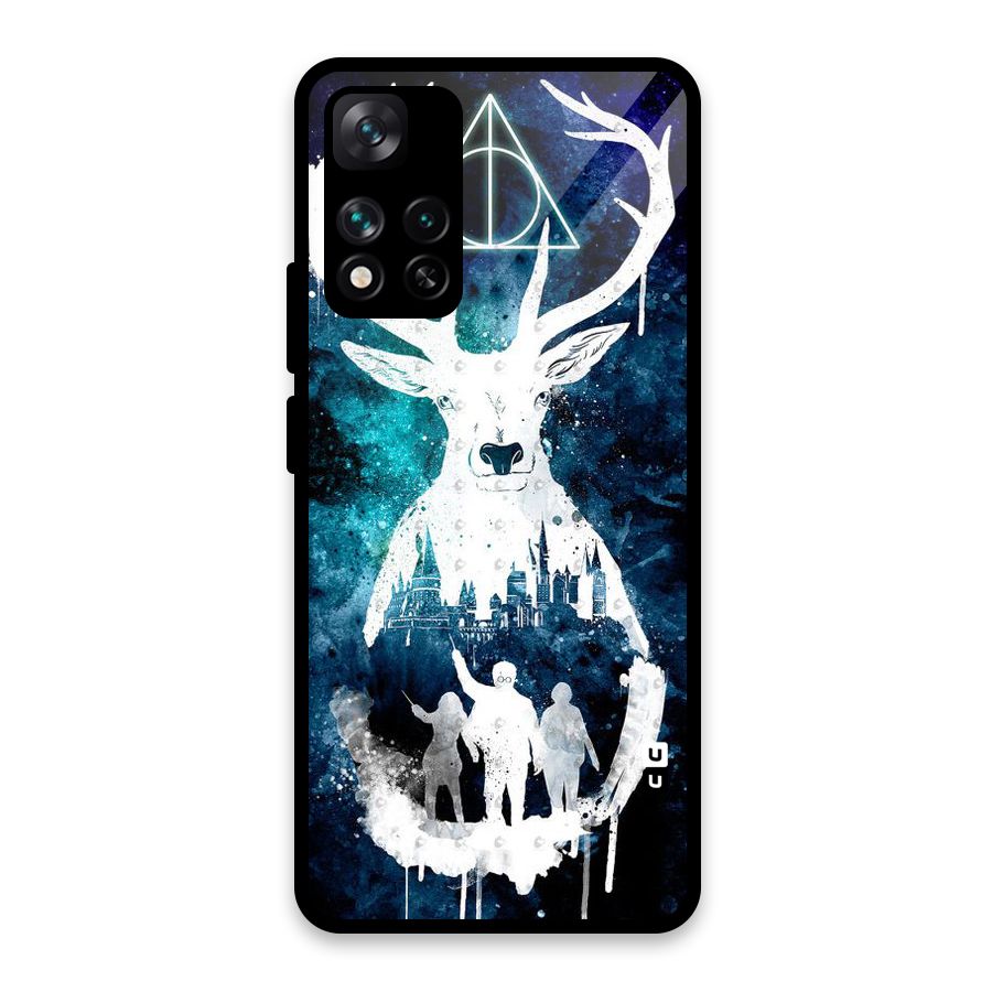 White Deer Glass Back Case for Xiaomi 11i HyperCharge 5G