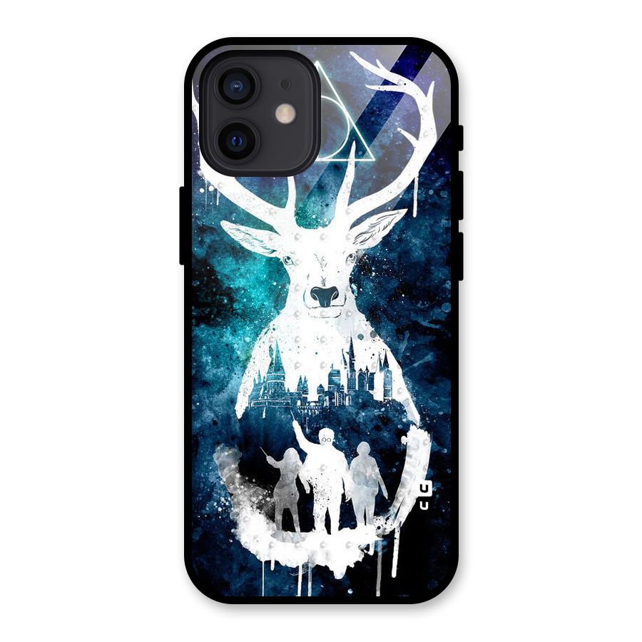 White Deer Glass Back Case for iPhone 12