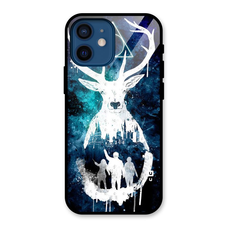 White Deer Glass Back Case for iPhone 12 Mini