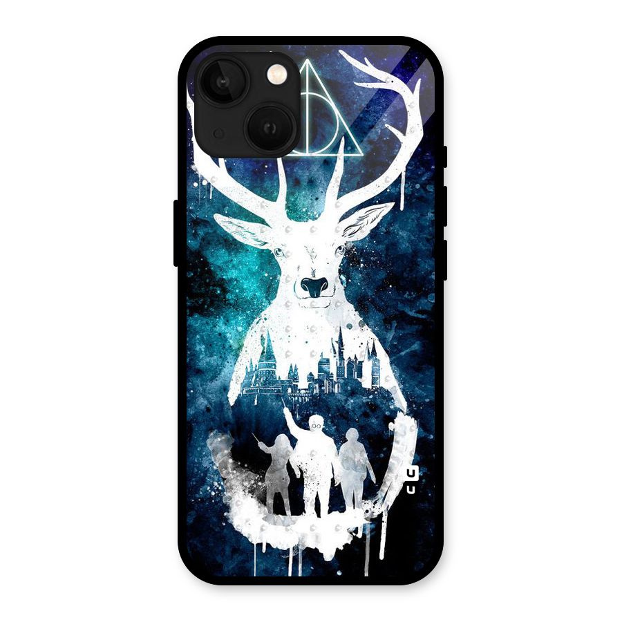 White Deer Glass Back Case for iPhone 13