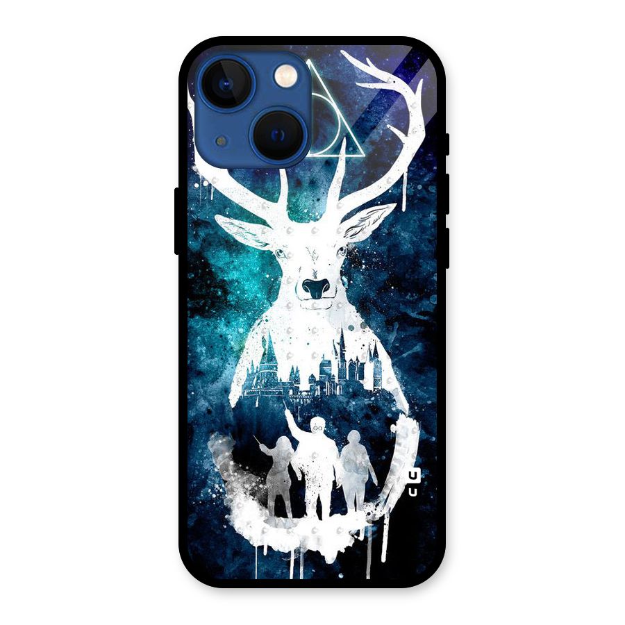 White Deer Glass Back Case for iPhone 13 Mini