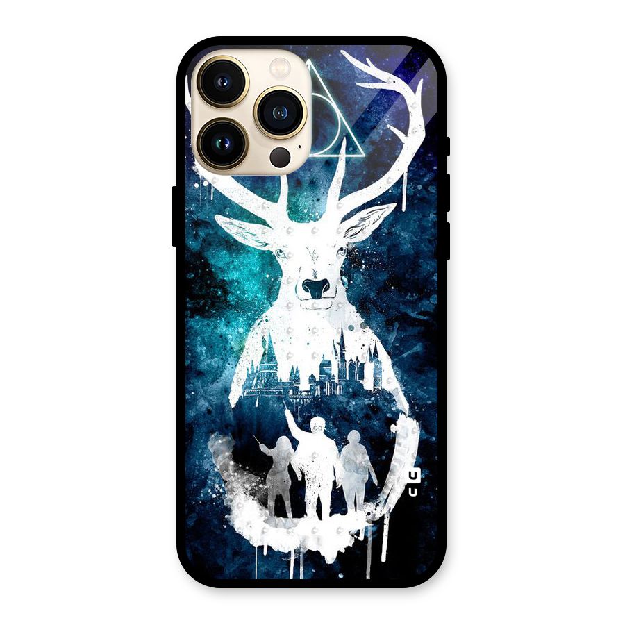 White Deer Glass Back Case for iPhone 13 Pro Max