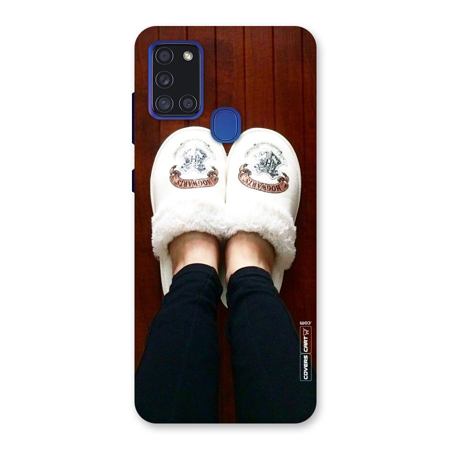 White Feets Back Case for Galaxy A21s
