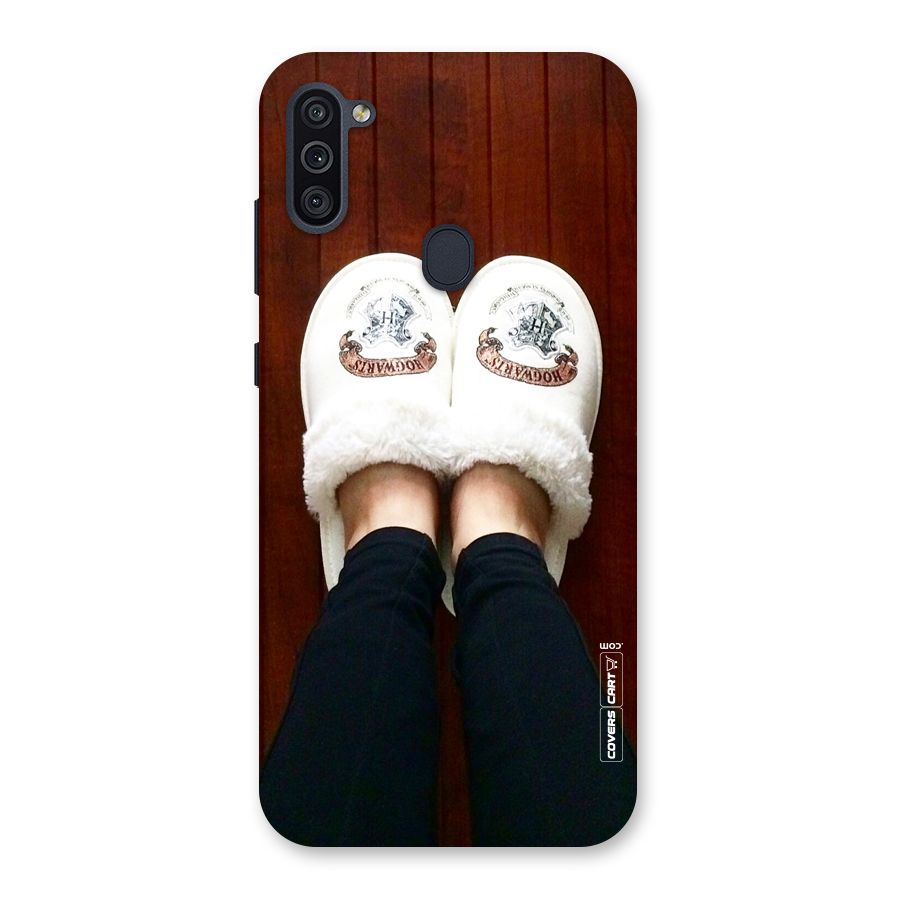 White Feets Back Case for Galaxy M11