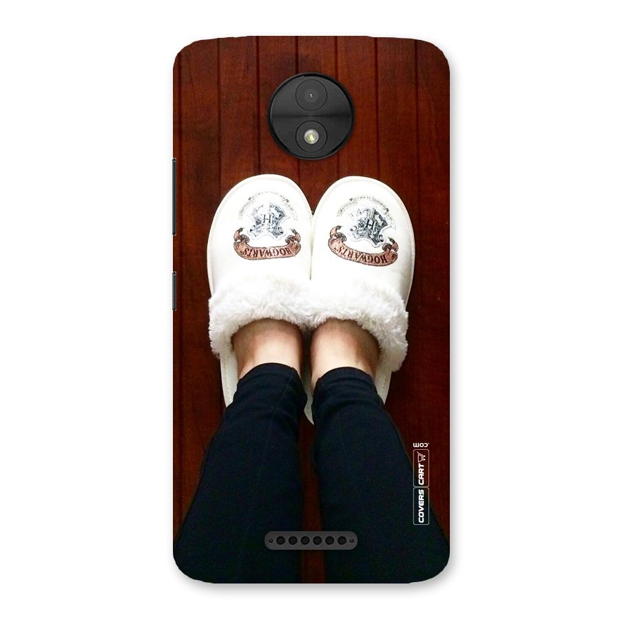 White Feets Back Case for Moto C