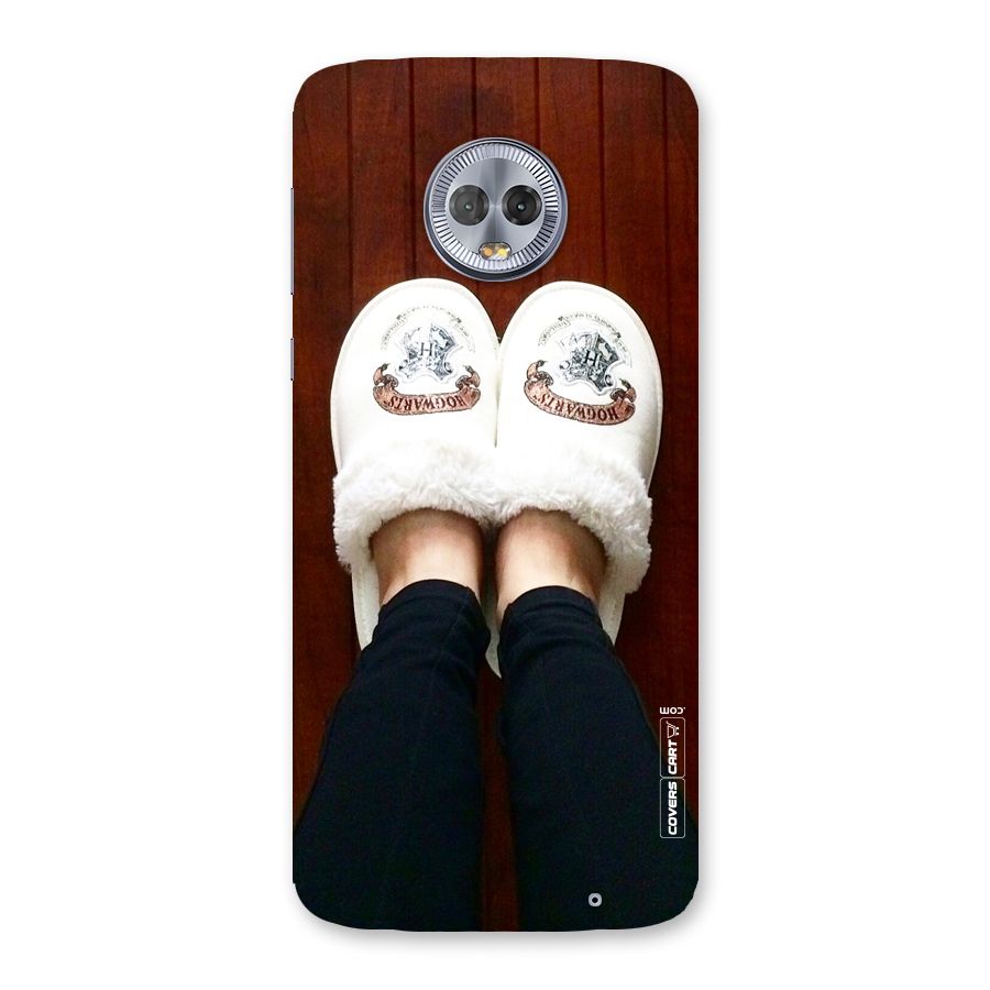 White Feets Back Case for Moto G6 Plus