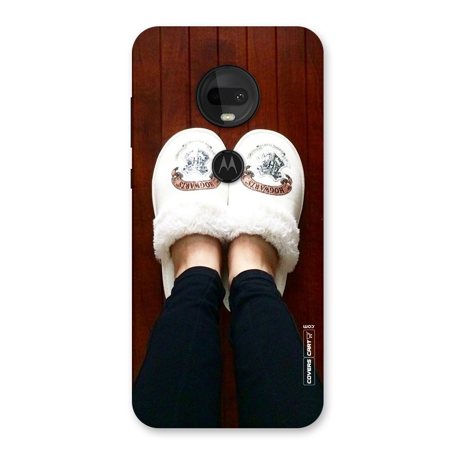 White Feets Back Case for Moto G7
