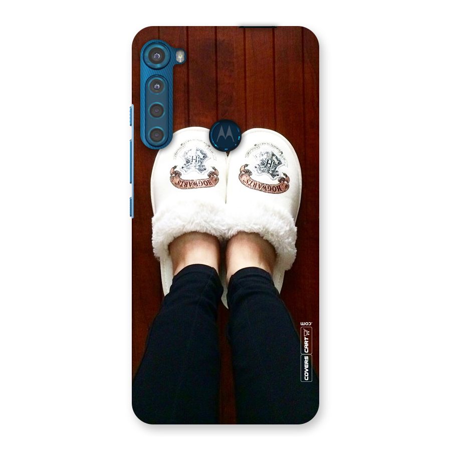 White Feets Back Case for Motorola One Fusion Plus
