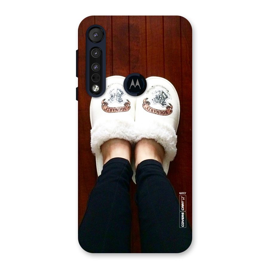White Feets Back Case for Motorola One Macro