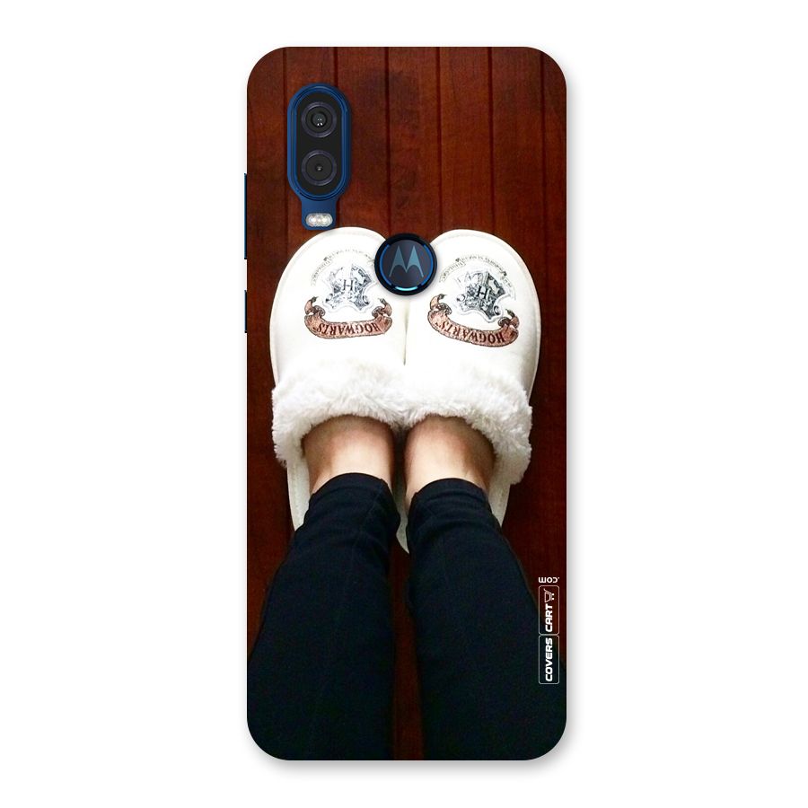 White Feets Back Case for Motorola One Vision