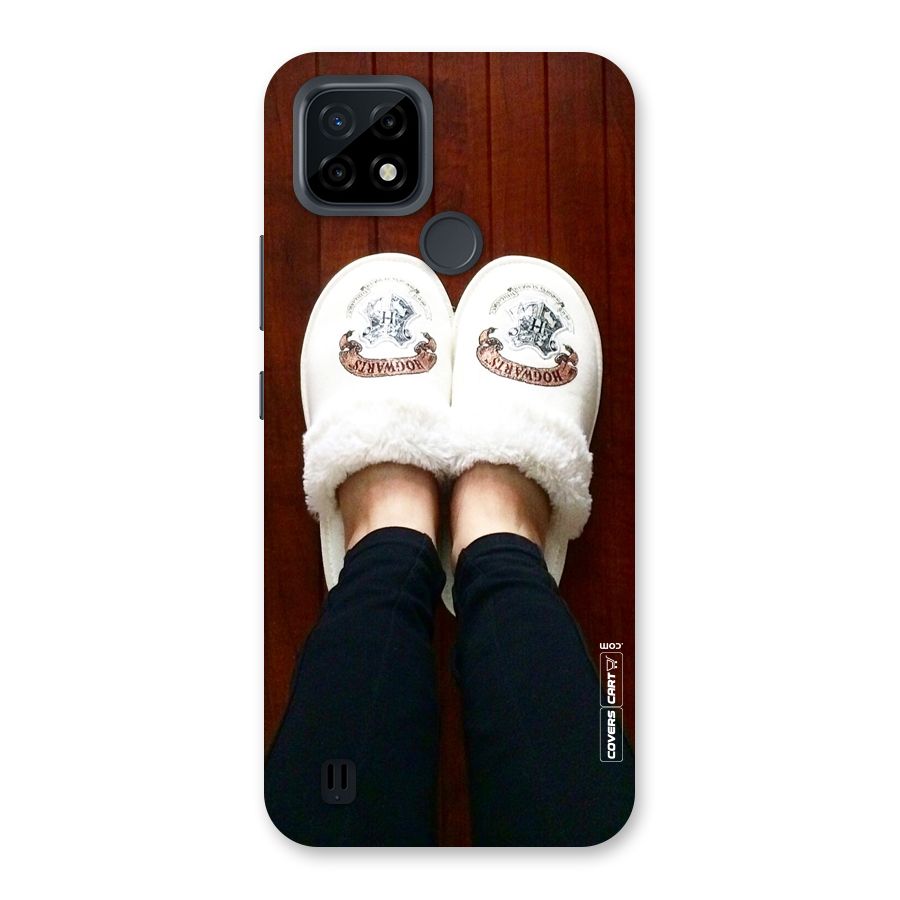 White Feets Back Case for Realme C21