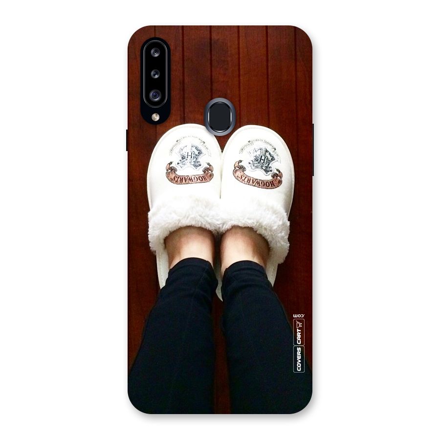 White Feets Back Case for Samsung Galaxy A20s