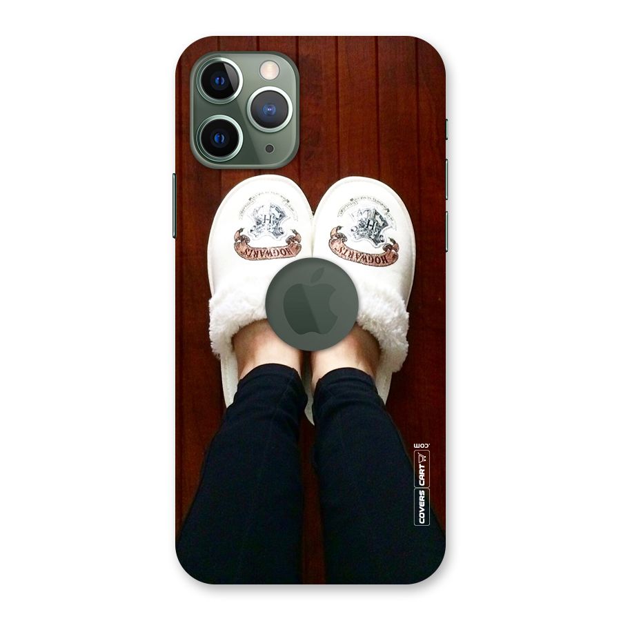 White Feets Back Case for iPhone 11 Pro Logo  Cut