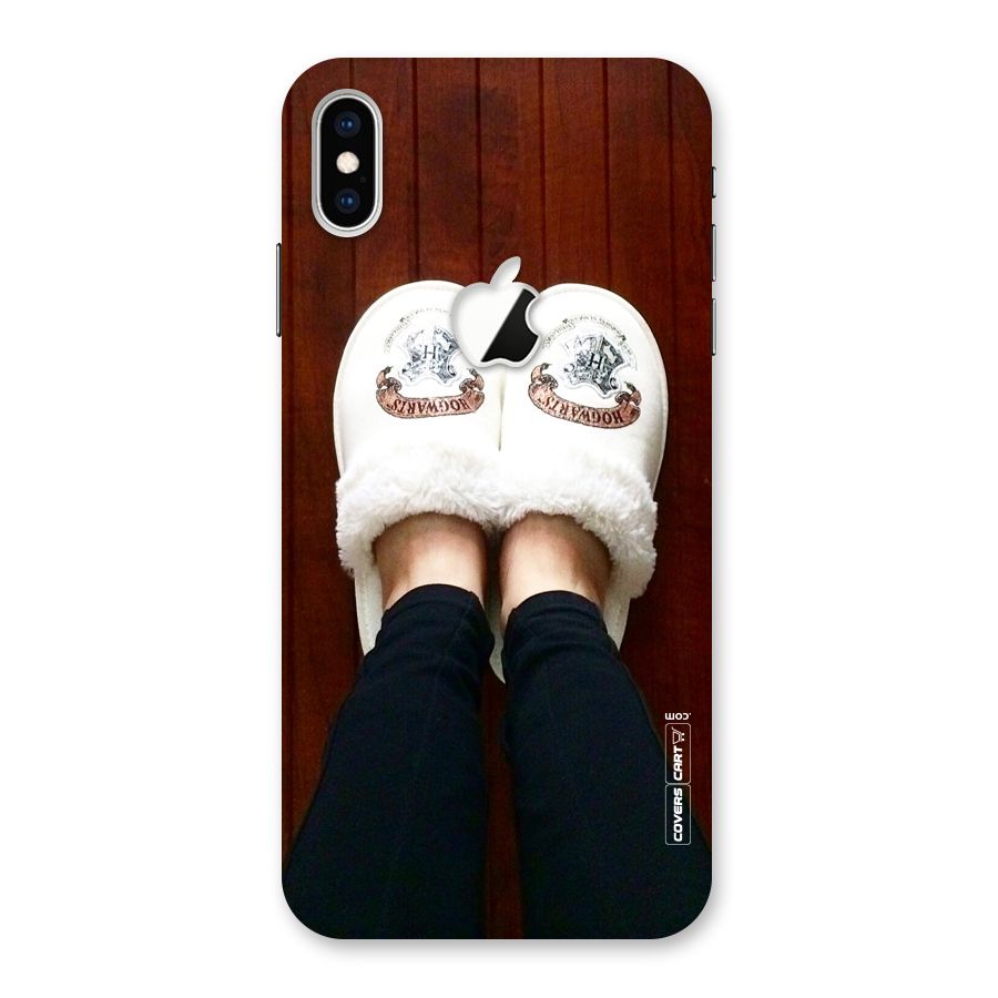White Feets Back Case for iPhone XS Max Apple Cut