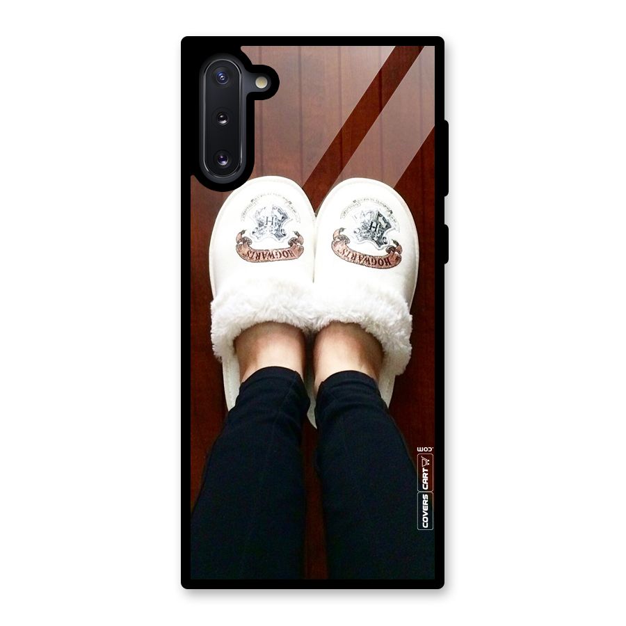 White Feets Glass Back Case for Galaxy Note 10