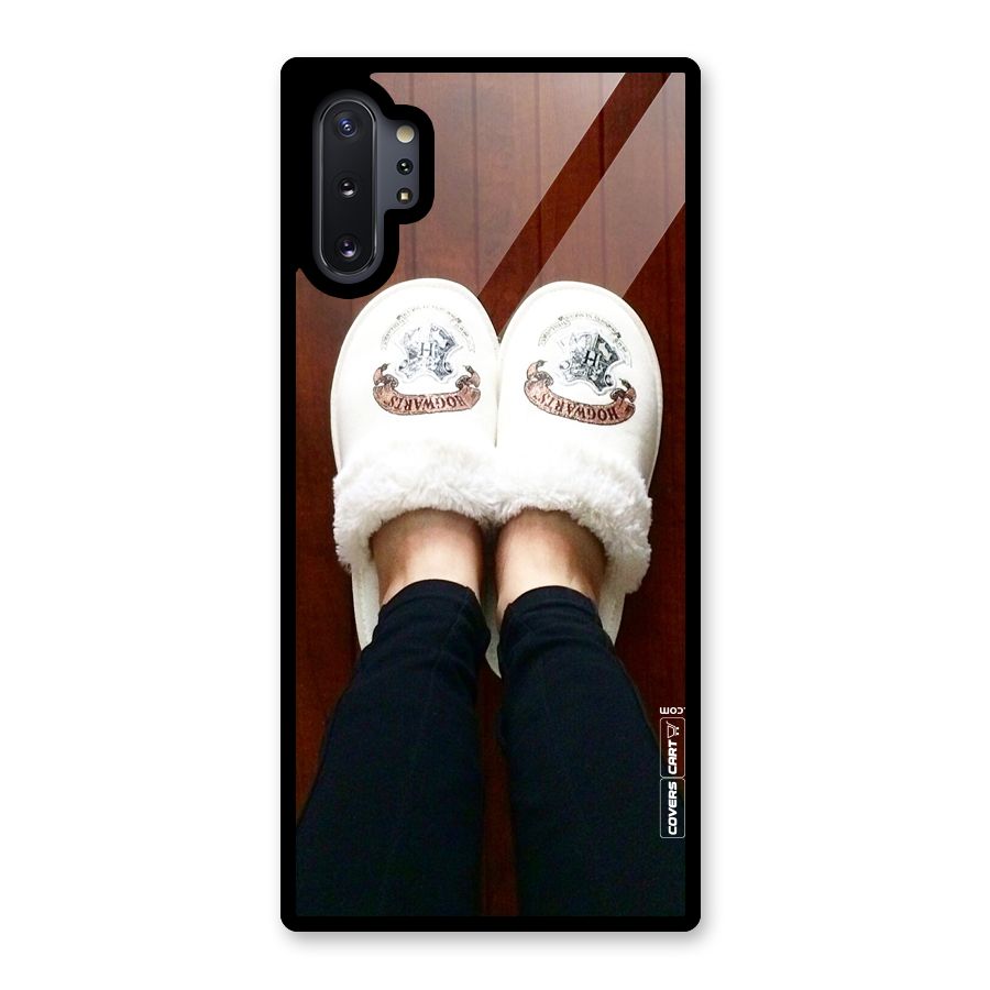 White Feets Glass Back Case for Galaxy Note 10 Plus