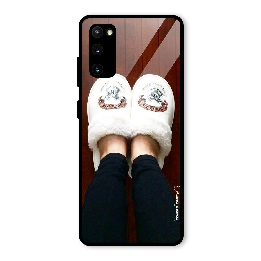 White Feets Glass Back Case for Galaxy S20 FE 5G
