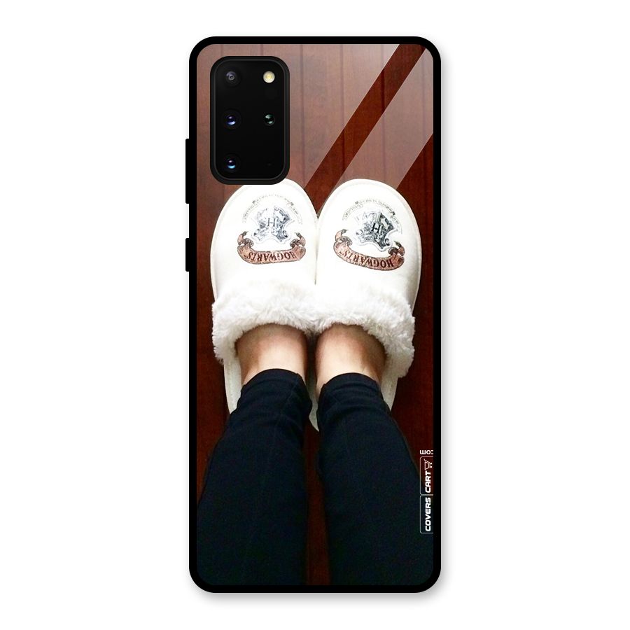 White Feets Glass Back Case for Galaxy S20 Plus