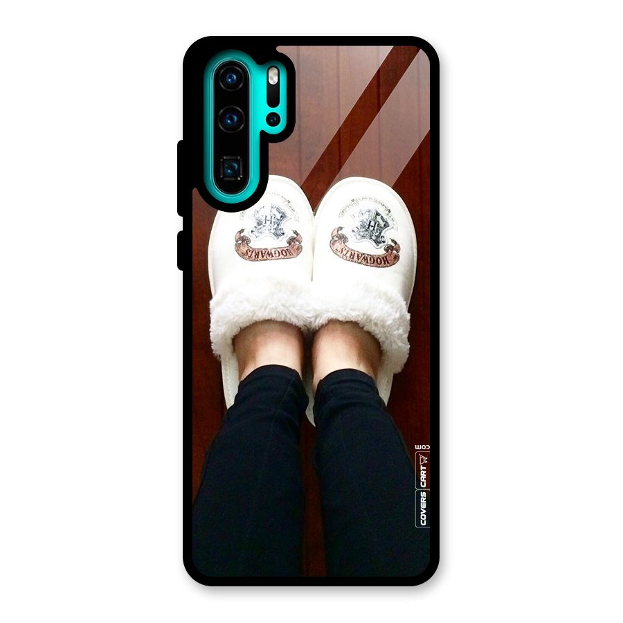 White Feets Glass Back Case for Huawei P30 Pro