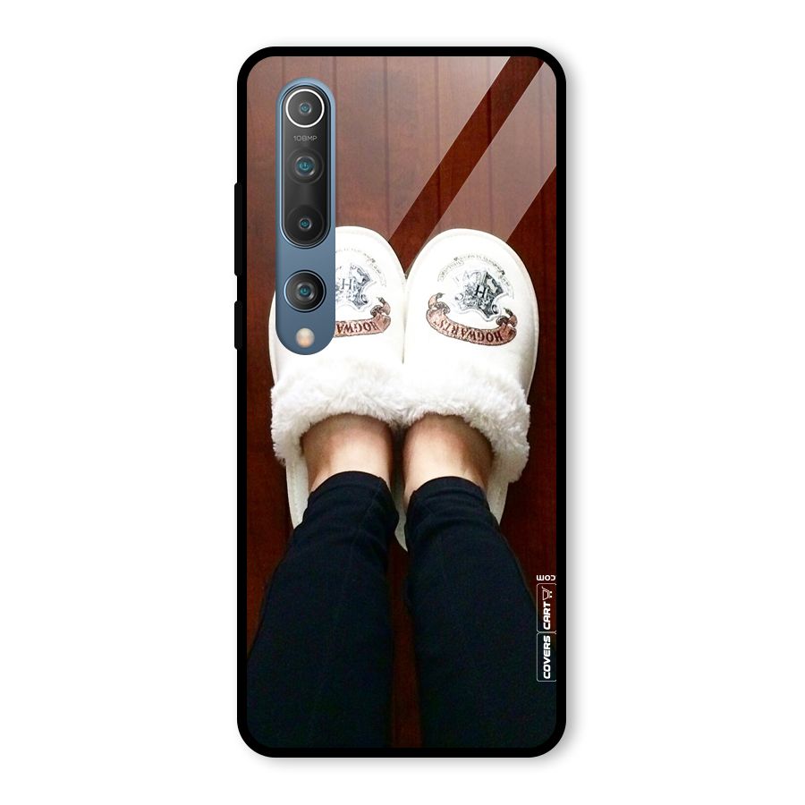 White Feets Glass Back Case for Mi 10