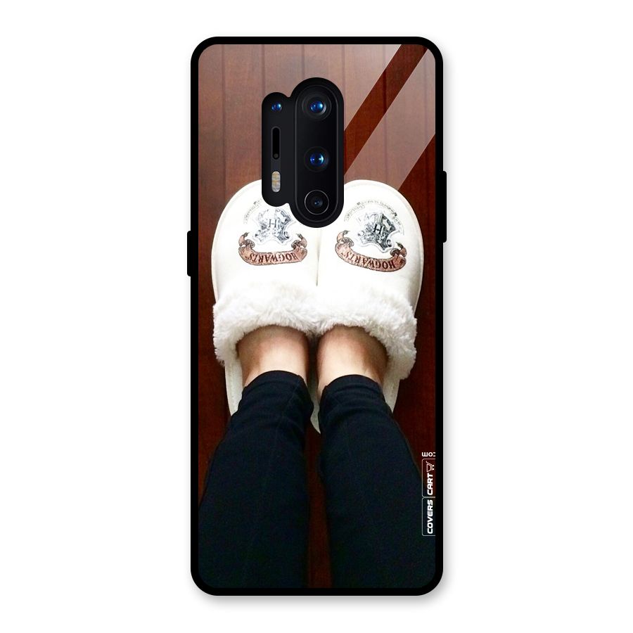White Feets Glass Back Case for OnePlus 8 Pro