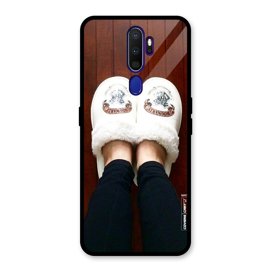 White Feets Glass Back Case for Oppo A9 (2020)