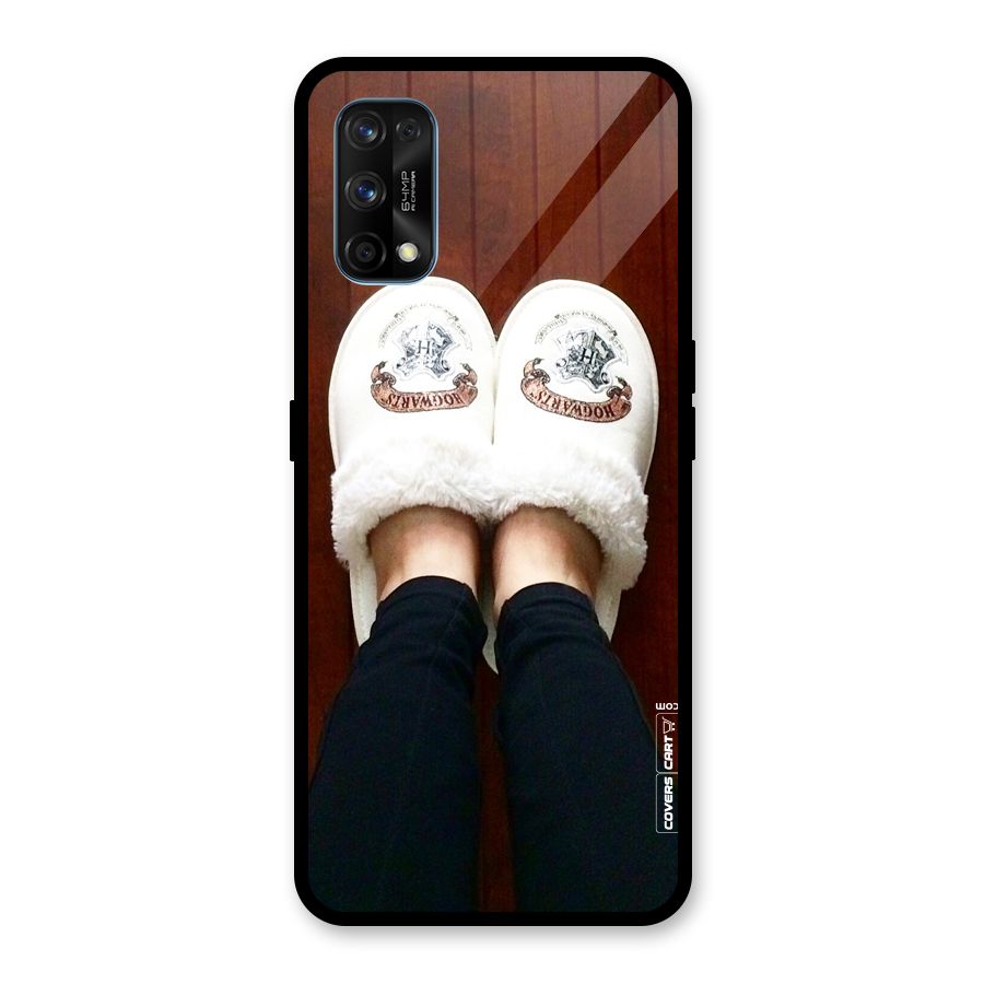 White Feets Glass Back Case for Realme 7 Pro