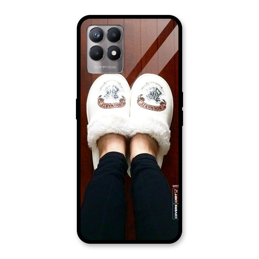 White Feets Glass Back Case for Realme Narzo 50
