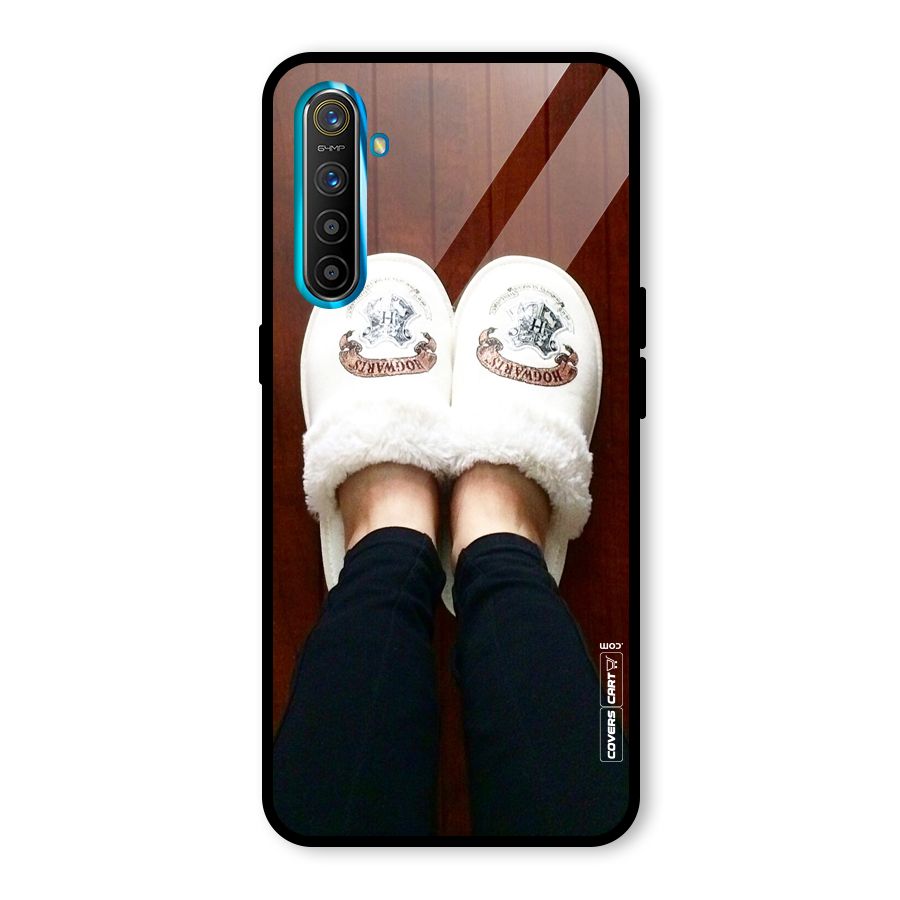 White Feets Glass Back Case for Realme X2