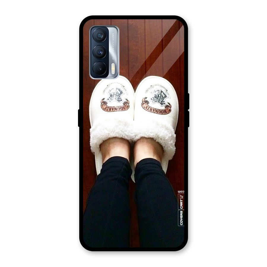 White Feets Glass Back Case for Realme X7