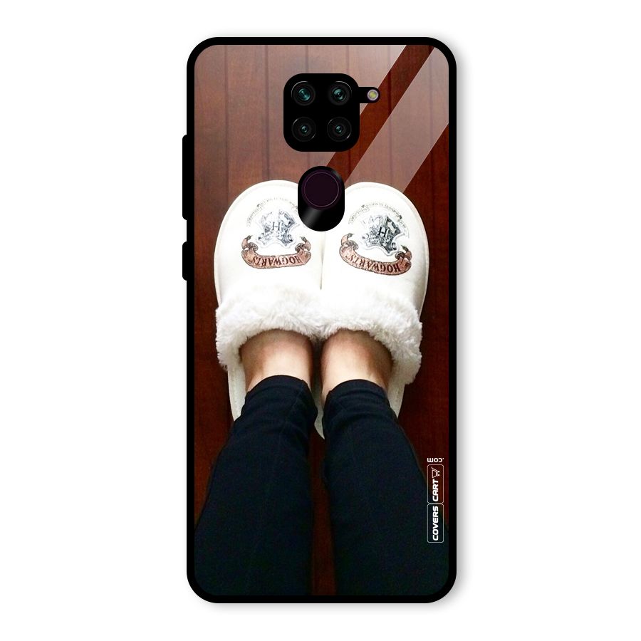 White Feets Glass Back Case for Redmi Note 9