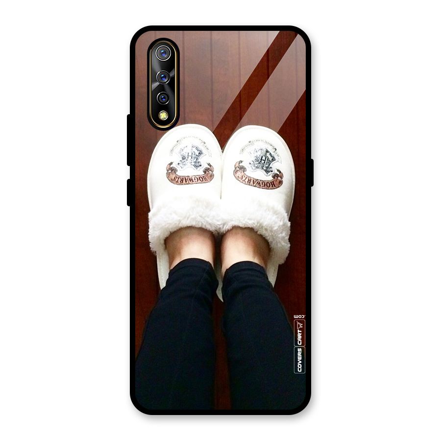 White Feets Glass Back Case for Vivo S1