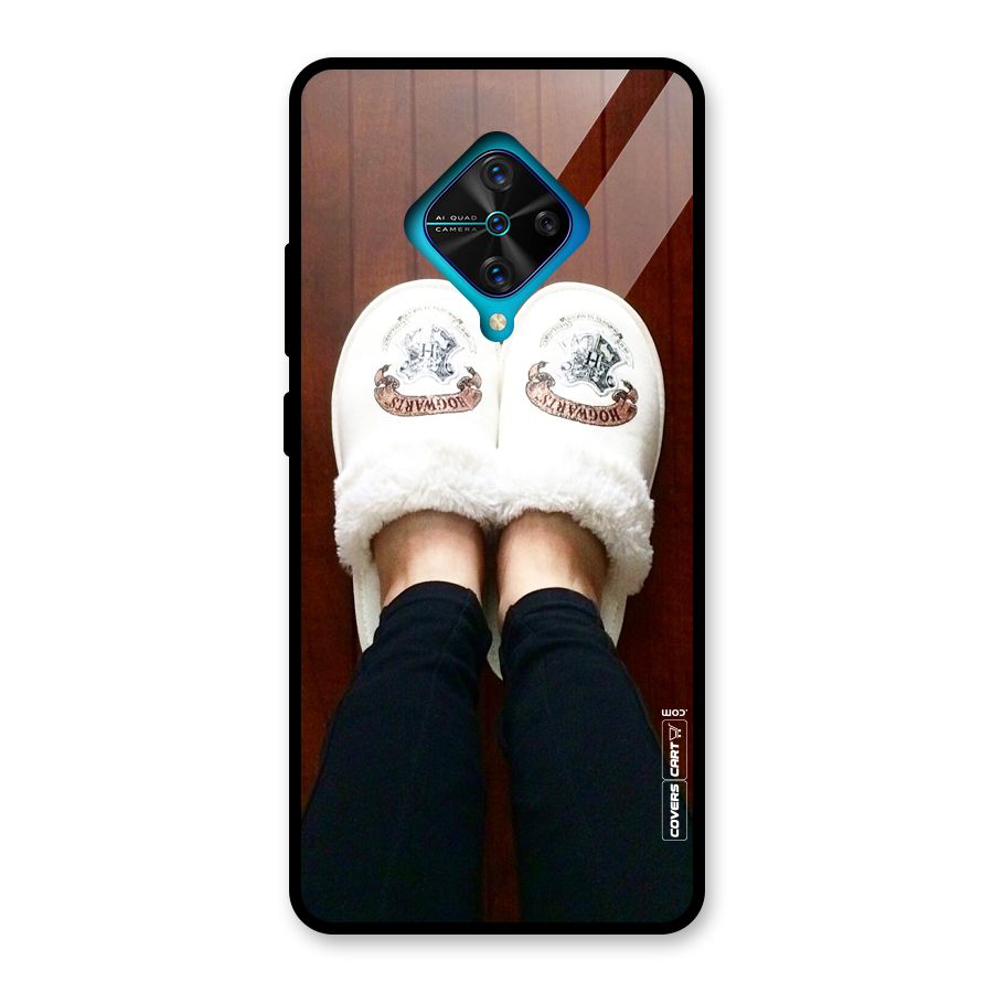 White Feets Glass Back Case for Vivo S1 Pro