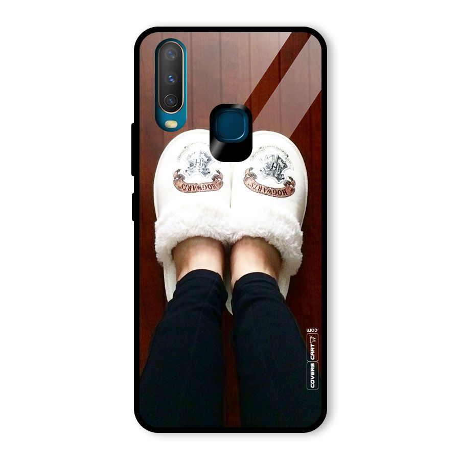 White Feets Glass Back Case for Vivo U10