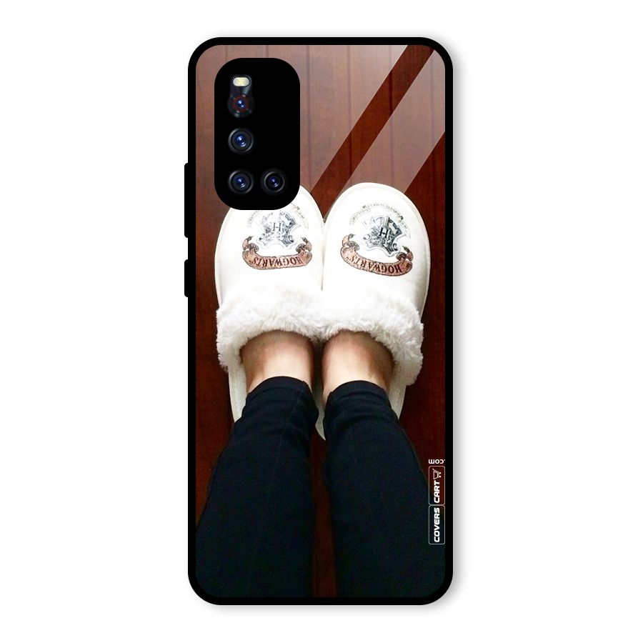 White Feets Glass Back Case for Vivo V19