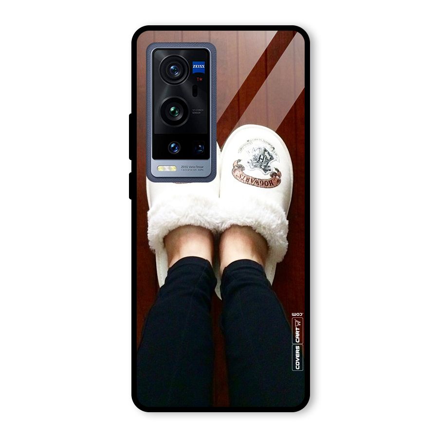 White Feets Glass Back Case for Vivo X60 Pro Plus